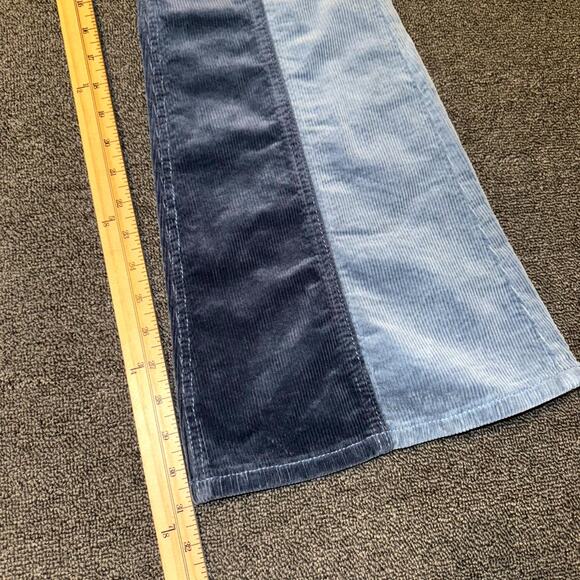 Rock & Roll Denim Bargain Flare Pants Women 30x34 Blue Two-Tone Corduroy NWT NEW - Picture 7 of 9